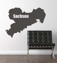Umriss von Sachsen als Wandtattoo 