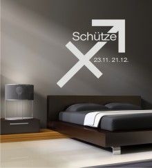 Sternzeichen Schütze als Wandtattoo