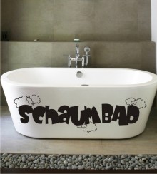 Schaumbad als Wandtattoo