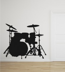 Schlagzeug als Wandtattoo
