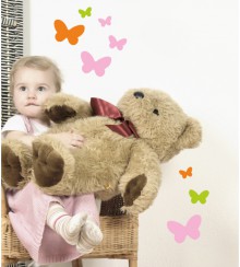 Schmetterlinge als Wandtattoo (3-farbig)