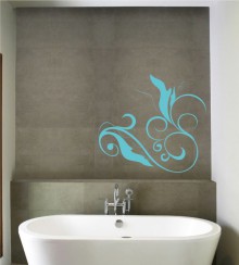 Schwungvolle Ranke als Wandtattoo 