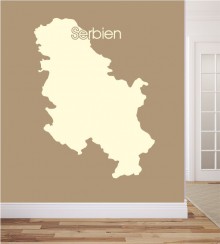 Serbien als Wandtattoo 