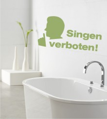 Singen verboten als Wandtattoo