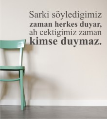 Sarki söyledigimiz... als Wandtattoo