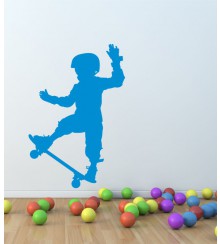 Kleiner Skater als Wandtattoo