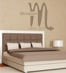 Sternzeichen Skorpion als Wandtattoo