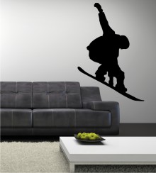 Snowboard Trick als Wandtattoo