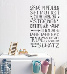 Spring in Pfützen...als Wandtattoo