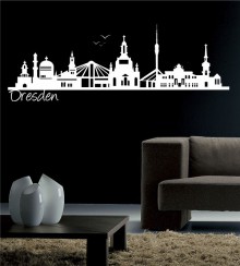 Skyline von Dresden als Wandtattoo