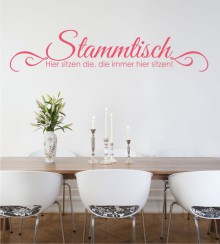 Stammtisch mit Spruch als Wandtattoo