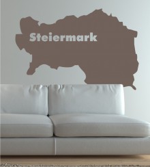 Umriss Steiermark als Wandtattoo