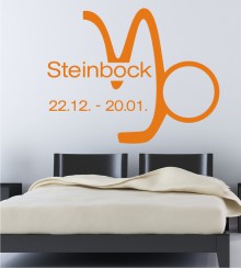 Sternzeichen Steinbock als Wandtattoo