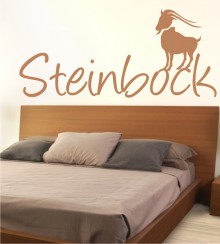Steinbock mit Symbol als Wandtattoo