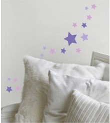 Sterne-set als Wandtattoo (3-farbig)