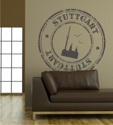 Stempel von Stuttgart als Wandtattoo 