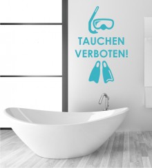 Tauchen verboten als Wandtattoo