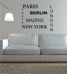 Städte 3 als Wandtattoo 