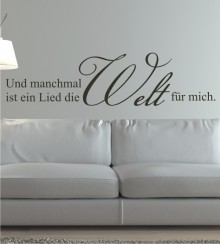 Und manchmal ist ein Lied... als Wandtattoo