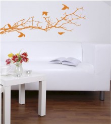 Ast mit Vögel 2 als Wandtattoo