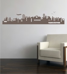Skyline von Vancouver als Wandtattoo