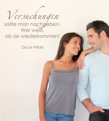 Versuchungen sollte man... als Wandtattoo