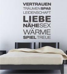 Vertrauen, Liebe... als Wandtattoo
