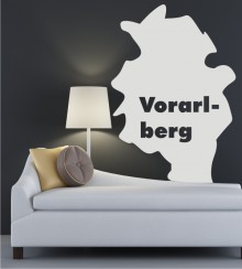 Umriss Vorarlberg als Wandtattoo