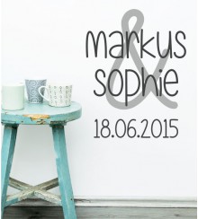 Hochzeitstag als Wandtattoo