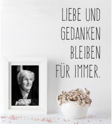 Wandtattoo Liebe und Gedanken bleiben für immer