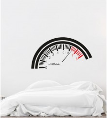 Tacho Speed als Wandtattoo