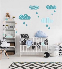 Regenwolken als Wandtattoo