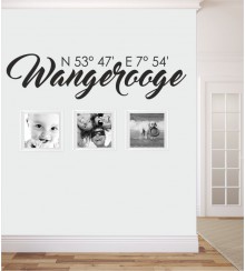 Wangerooge Koordinaten als Wandtattoo 