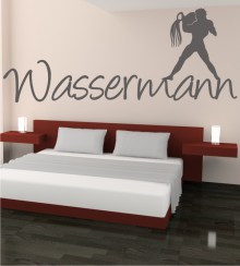 Wassermann mit Symbol als Wandtattoo