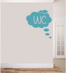 WC als Wandtattoo