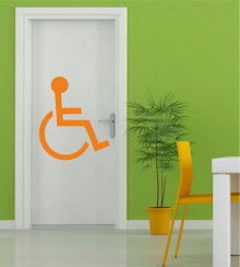 Behinderten WC als Wandtattoo