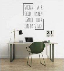 Wenn wir Geld haben 2 als Wandtattoo
