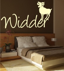 Widder mit Symbol als Wandtattoo