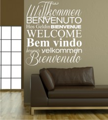 Willkommen, Benvenuto 3 als Wandtattoo