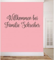 Willkommen bei...als Wandtattoo