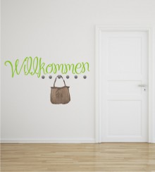 Willkommen als Wandtattoogarderobe