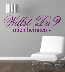 Willst du mich heiraten als Wandtattoo