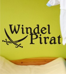 Windel Pirat als Wandtattoo