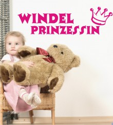 Windel Prinzessin als Wandtattoo