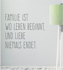 Familie ist... als Wandtattoo 