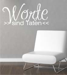 Worte sind Taten als Wandtattoo