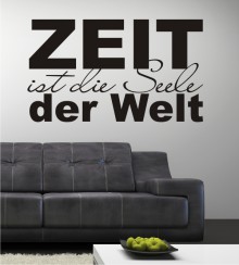 Zeit ist die Seele der Welt als Wandtattoo