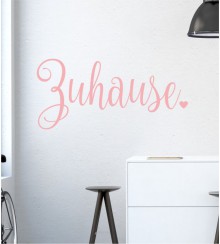 Zuhause mit Herz als Wandtattoo