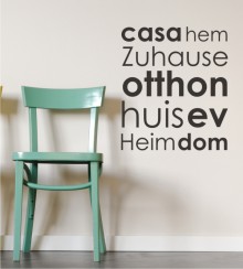 casa, hem, Zuhause... als Wandtattoo