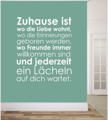 Zuhause ist... als Wandtattoo